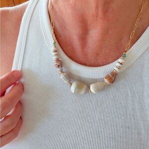 Elegant Gold and Maui Shell Necklace